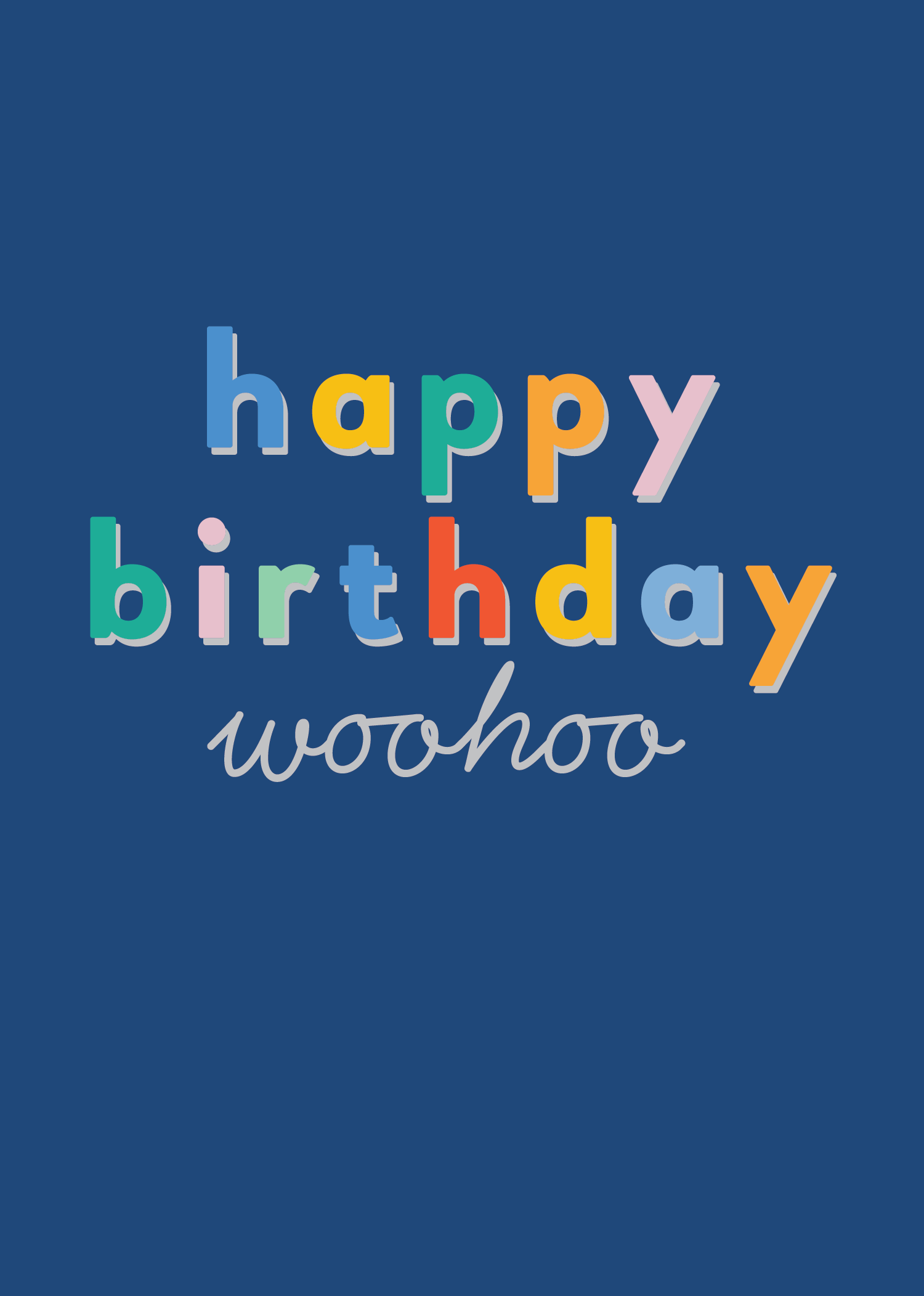 Greeting Card Hooray - Woo Hoo